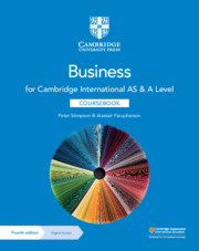 Cambridge International AS & A Level Business Fourth edition Coursebook with Digital Access (2 Years)