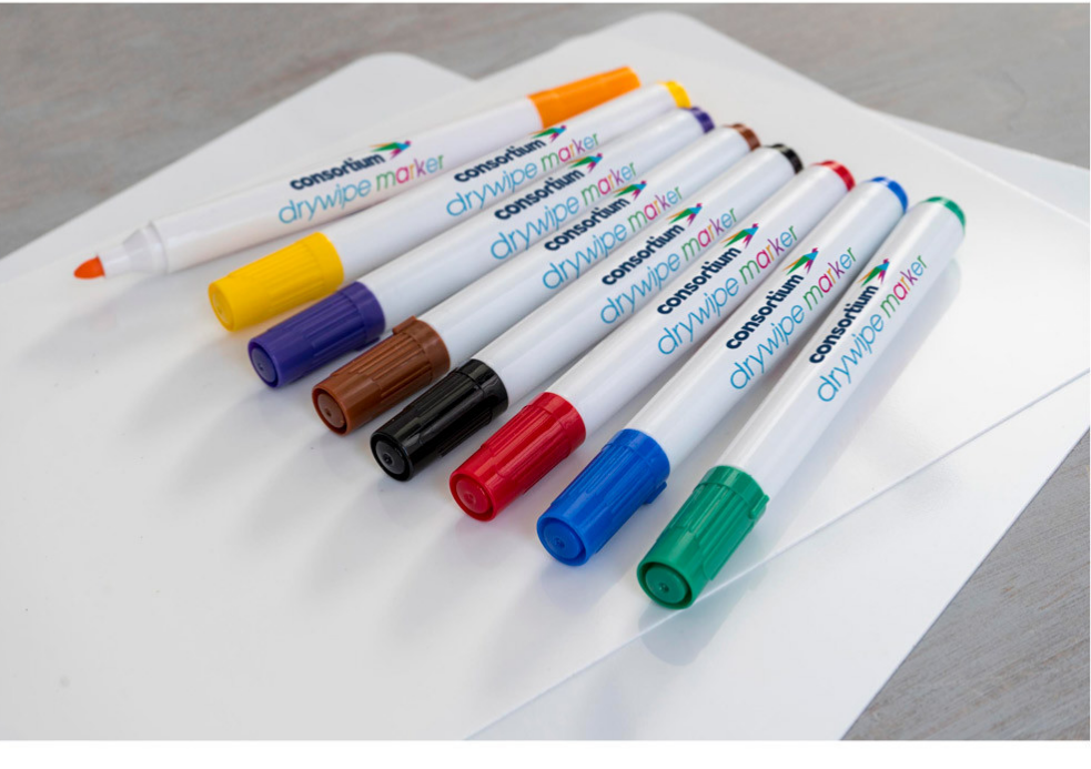 Schoolstoreng Ltd | Consortium Drywipe Markers Pack of 50 As