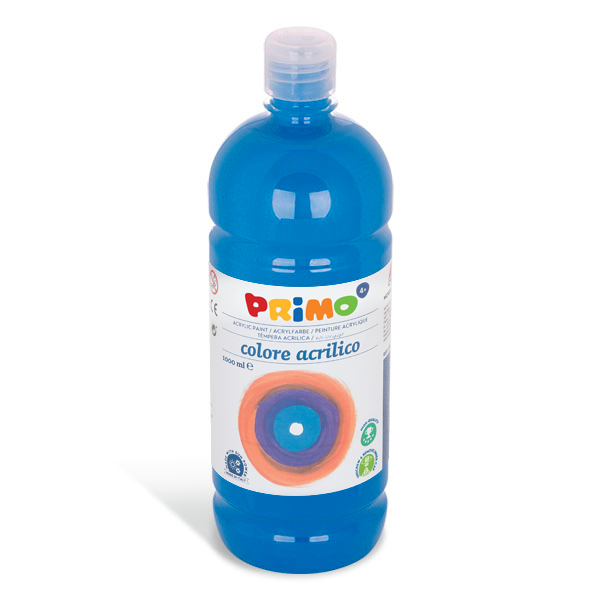schoolstoreng Acrylic paint 1000ml bottle with flow-control cap, cyan 501 Blue